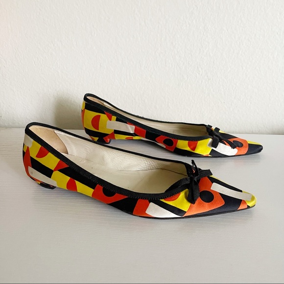 Prada Shoes - Prada | Geometric Pointed Toe Flats